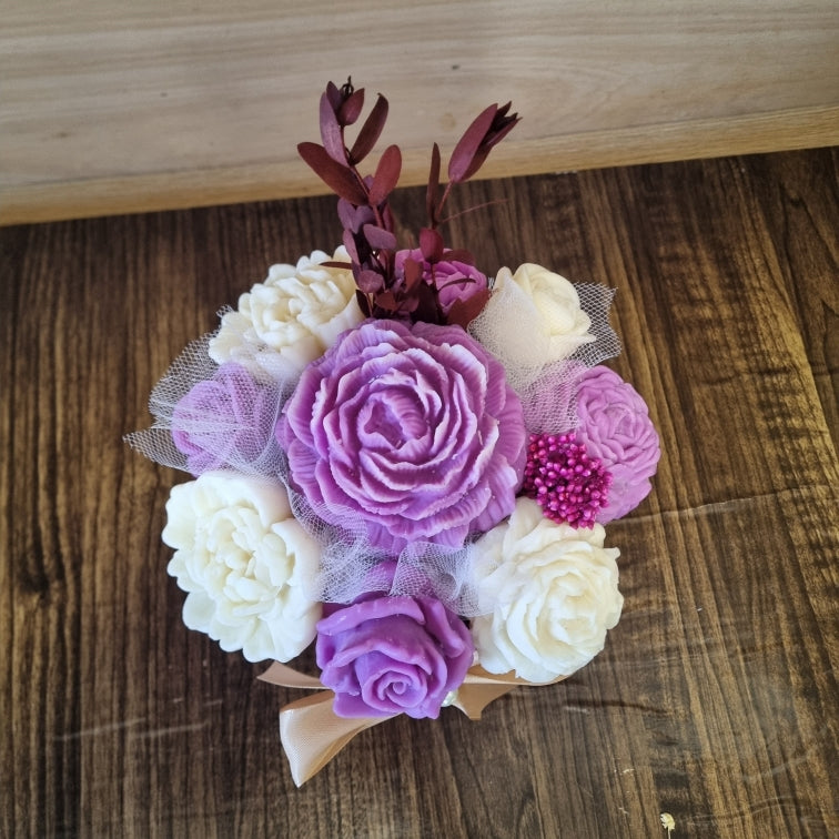 Bouquet de Fleurs Fondants en Cire de Soja et Olive